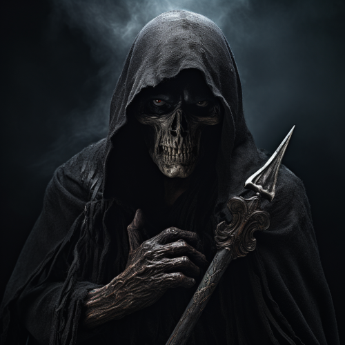 Death with sickle, scary image