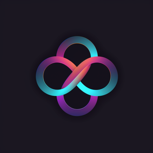 Decentralized system flat logo brand