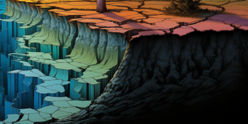 Scenic View of Deep Rift Between Tectonic Plaques