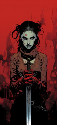 Demonic Heroine with Sword of Power