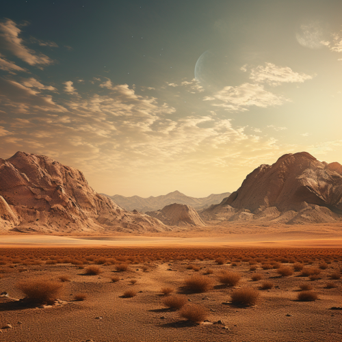Desert landscape mountains photo
