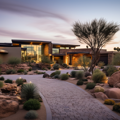 Beautiful Desert Luxury Home Landscaping