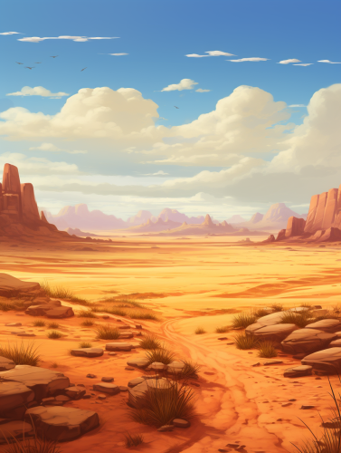 Anime Style Desert Plateau AR 3 4