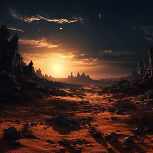 Desert Sand Surroundings Pitch Black Concept Art