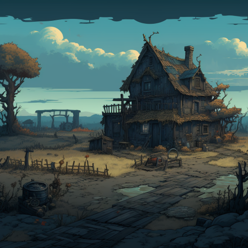 Desolate outskirts of a village Desolate outskirts of a village