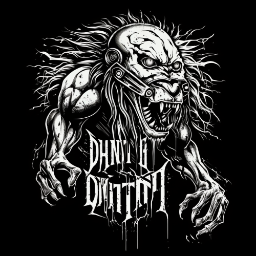 Detroit Lions death metal band logo typography