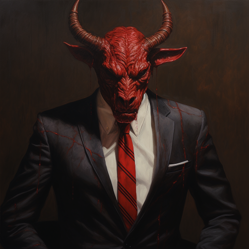 Devil in suit and tie