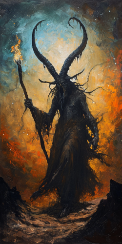 Intricate Devilish Witch with Contract and Aura