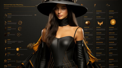 Avatars in Black Fashionable Clothes for Digital Fashion Application