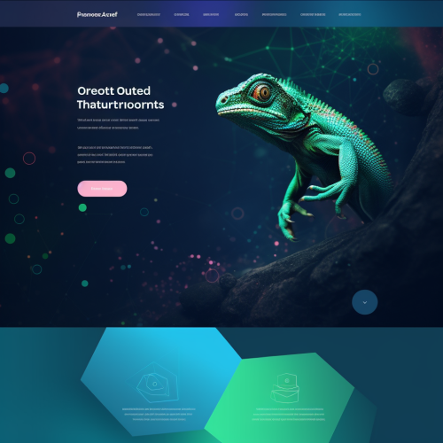 Friendly Inquisitive Chameleon Homepage Design