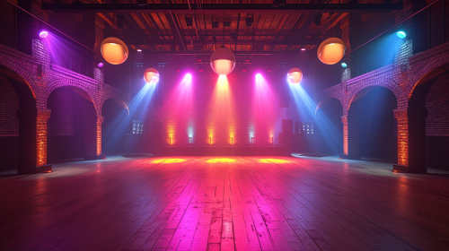 colorful digital nightlife scene template