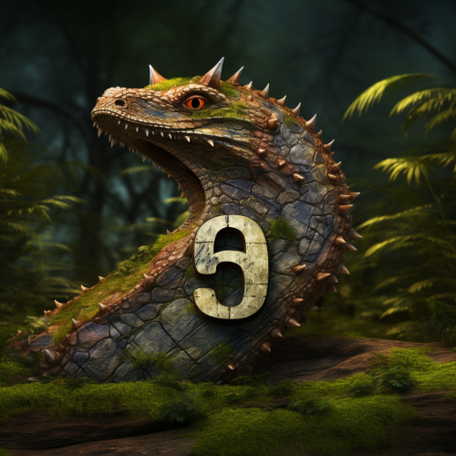 Dinosaur skin numbers in clearing