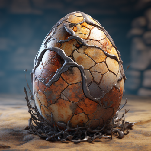 Hatched Dinosaur Egg Illustration