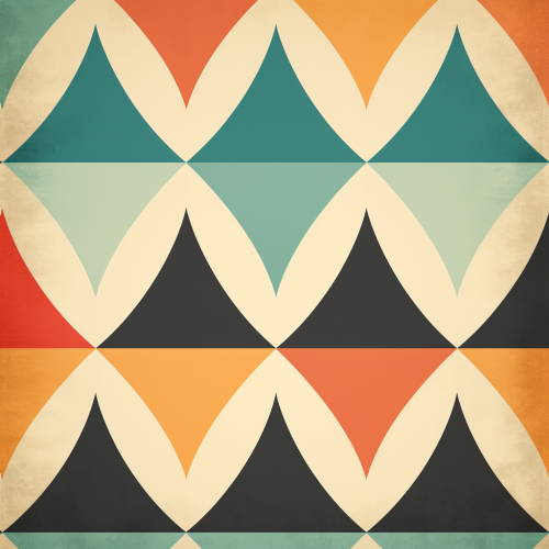 Vintage Geometric Blend Colors Wallpaper