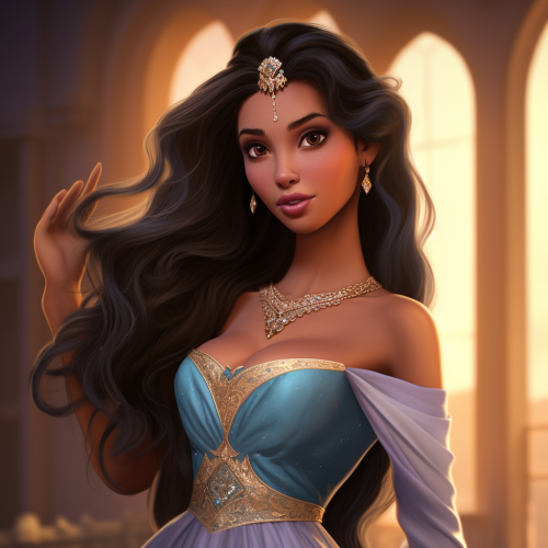 Jasmine holding her beautiful hair