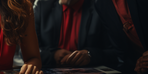 Realistic Diverse Group Meeting at Office - Creative Ad Design