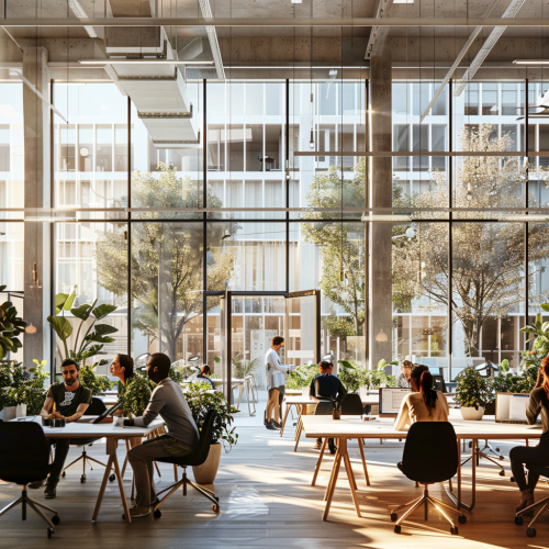 Diverse people in office setting Diverse people in office setting