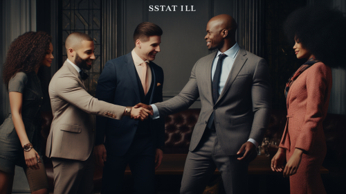 Diverse professionals shaking hands for growth opportunities