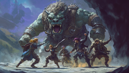 adventurers battle beast cinematic animation