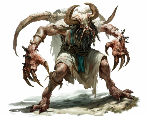 D&D Glabrezu demon goat crab