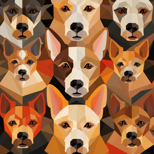 Tessellated Dog Icon Tiling Tessellated Dog Icon Tiling