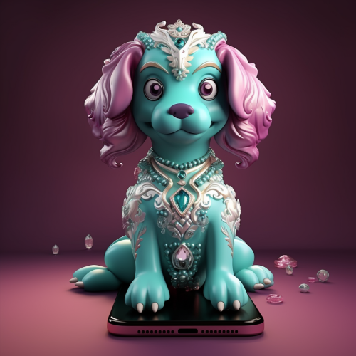 Charming dog ornament wallpaper