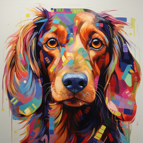 Happy dog playing in the park