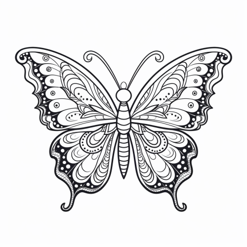 Butterfly coloring page for kids