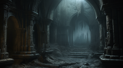 Gothic Crypt in Dracula's Subterranean Lair  ?