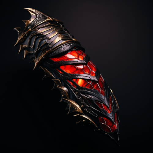 Medieval Dragon Arm Prosthetic with Shiny Scales