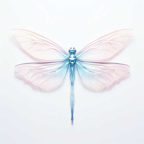 Dragonfly wings on transparency paper