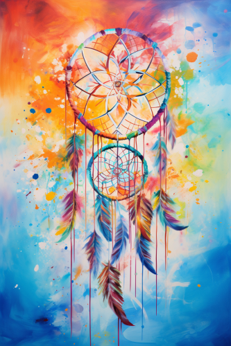 Beautiful dream catcher painting artwork