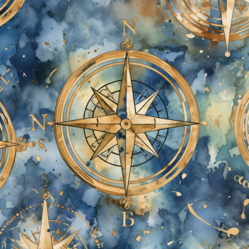 Nautical compass pattern image
