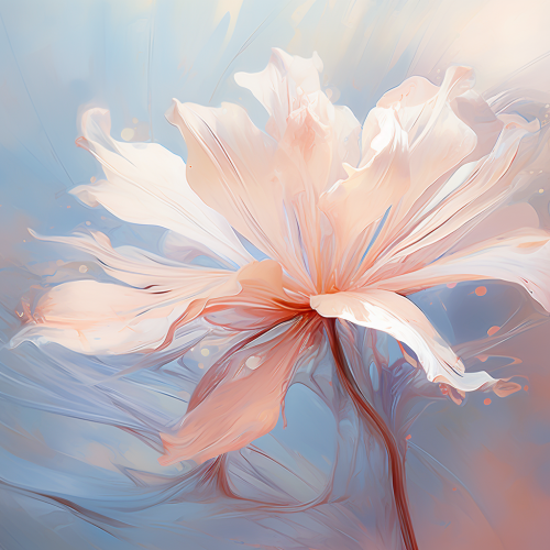 blooming flower oil painting soft hues blooming flower oil painting soft hues