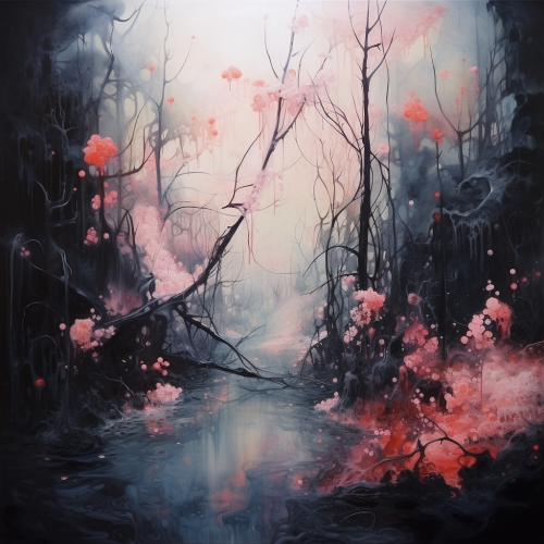 Dreamy serene abstract art