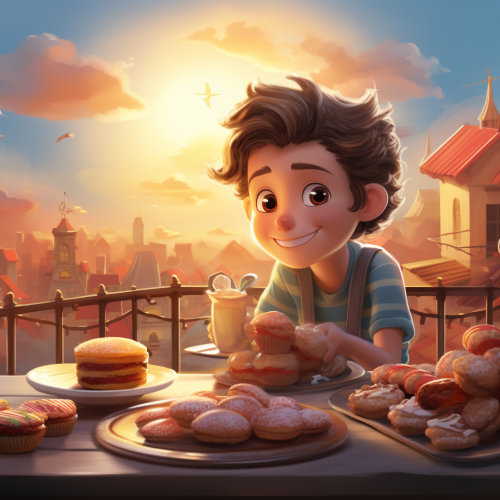 Six-Year-Old Boy Character with Baking Theme