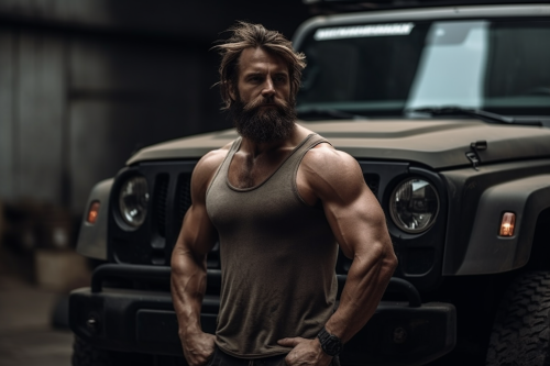 Muscle car with dripping paint