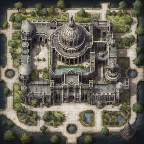 Drow Castle Map Illustration