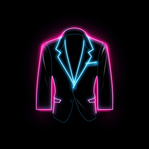 Black neon dry cleaning logo
