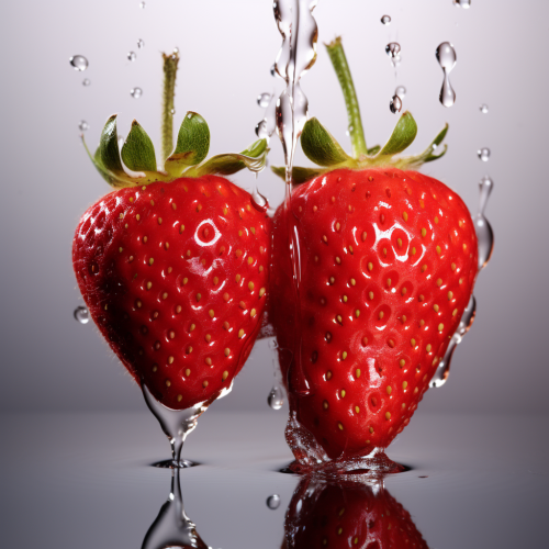 Dry and Wet Strawberry Picture