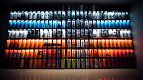 Colorful Duracel C Batteries Wall