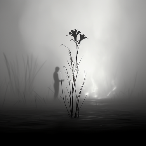 Emblematic fading flame and smoke