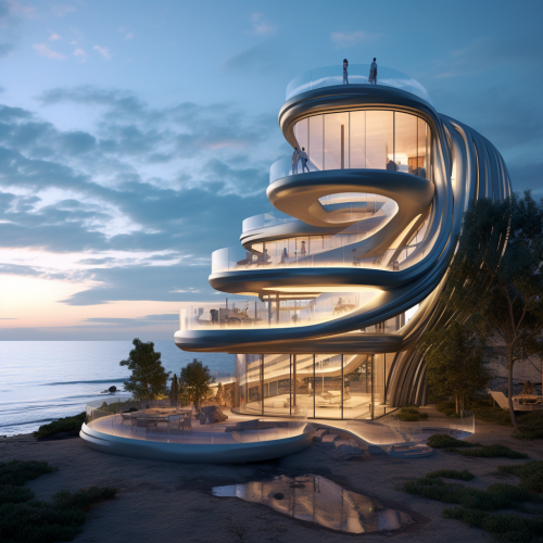 A dynamic building by the sea