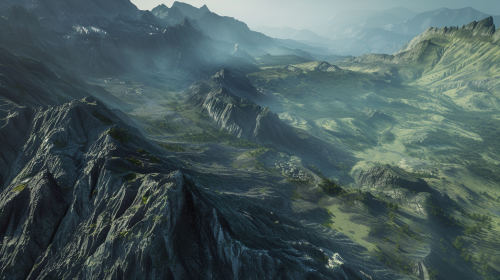 Dystopian Landslide Cinematic Realistic