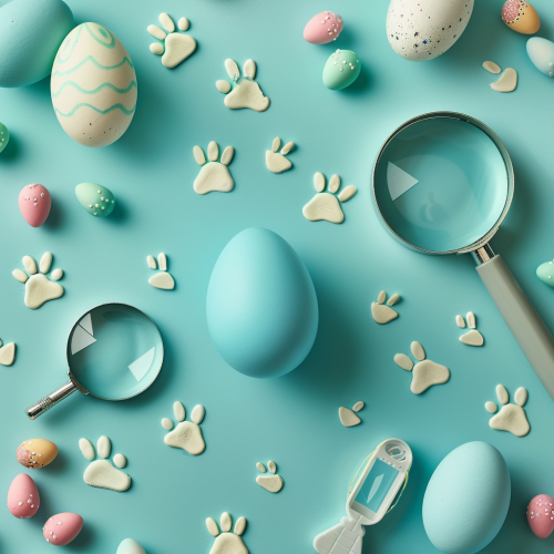 Minted Easter Egg Bunny Footmarks