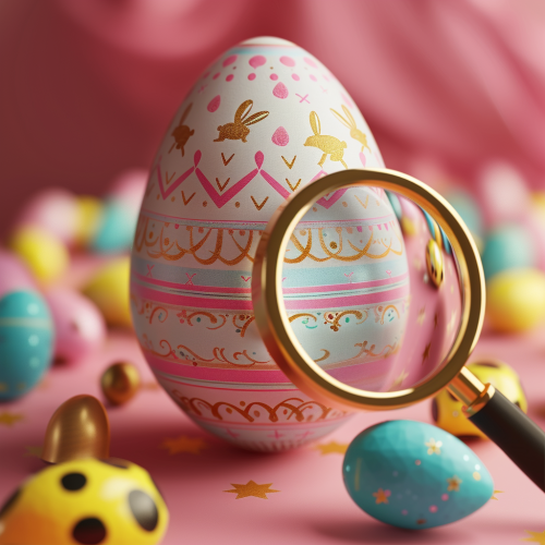 Easter egg hunt with bunnies