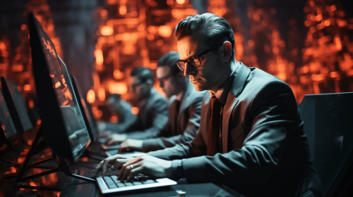 Eccentric Cybersecurity Experts in Modern Business Casual Attire