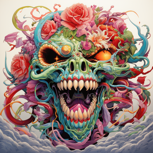 Colorful Ed Hardy Illustration