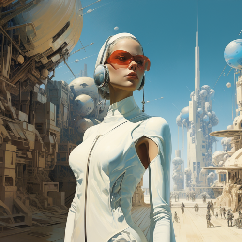 Abstract portrayal of edgy futurism Abstract portrayal of edgy futurism