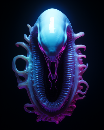 Mysterious Xenomorph Mushroom Hybrid Creature